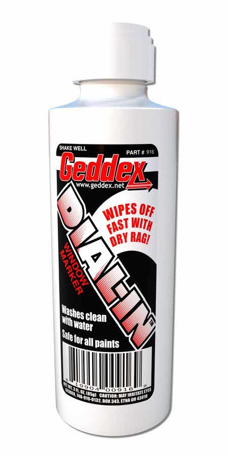 Geddex 916 Dial-In Window Marker White 3oz Bottle