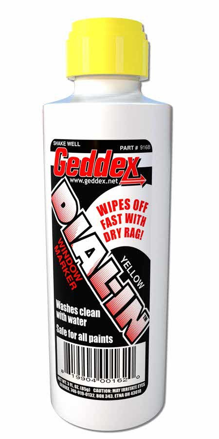 Geddex 916B Dial-In Window Marker Yellow 3oz Bottle