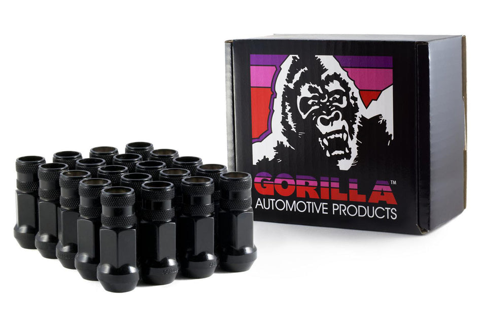 Gorilla Automotive Products 20 Lugnuts 12mm x 1.50 Black Chrome Open End 45038BC-20