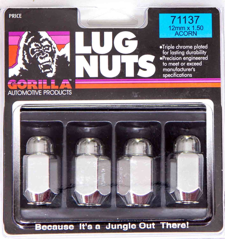 Gorilla Automotive Products 100 Lugnuts 7/16 Acorn 13/16 Hex 71178