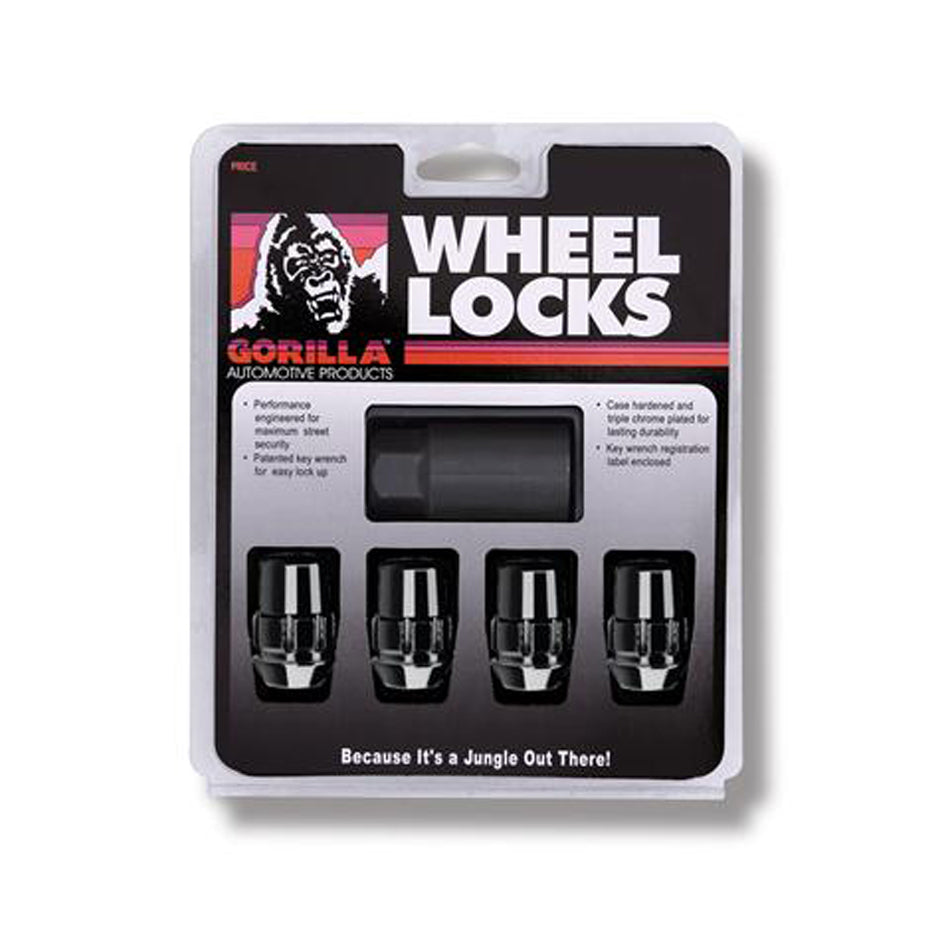 Gorilla Automotive Products Wheel Locks Acorn Black Chrome 14mm x 1.50 4Pack 71641NBC