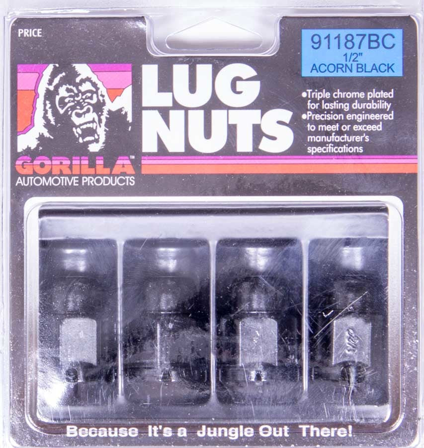 Gorilla Automotive Products 4 Lug Nuts 1/2in Acorn Bulge Seat 91187BC