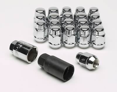 Gorilla Automotive Products Lug Nut and Lock System 1/2in Acorn Bulge Chrome 91783