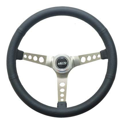 GT Performance 35-5445 Steering Wheel Retro Leather Stainless Spokes