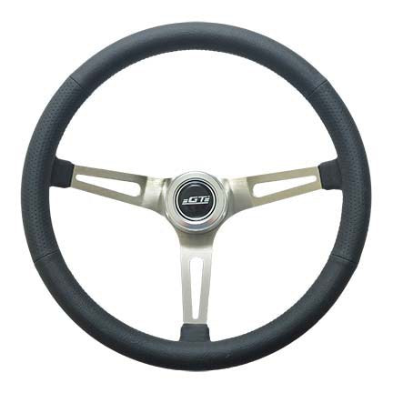 GT Performance 36-5445 Steering Wheel Retro Leather Stainless Spokes