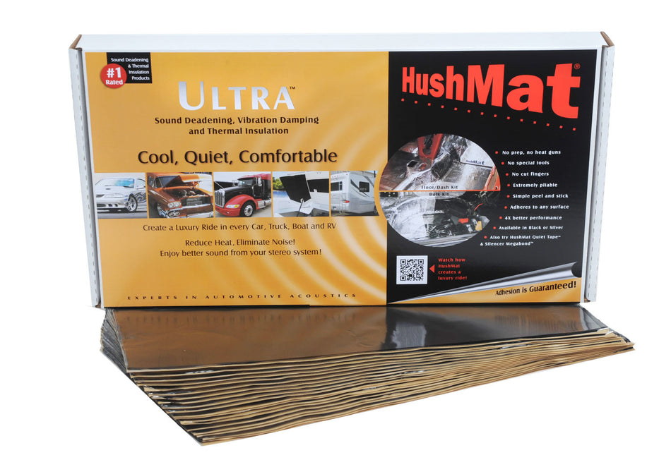 Hushmat 10400 Ultra Floor/Dash Kit- 20 pc 12in.x23in. Black