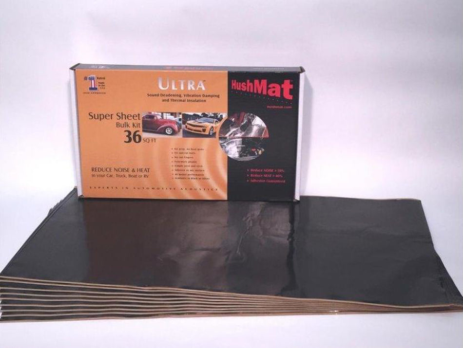 Hushmat 10800 Super Bulk Kit  Contains (9) 18in x 32in Black