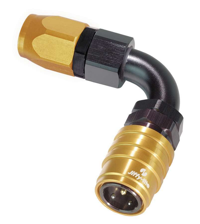 jiffytite 21606E Q/R #6 90 Deg Hose End Socket Valved