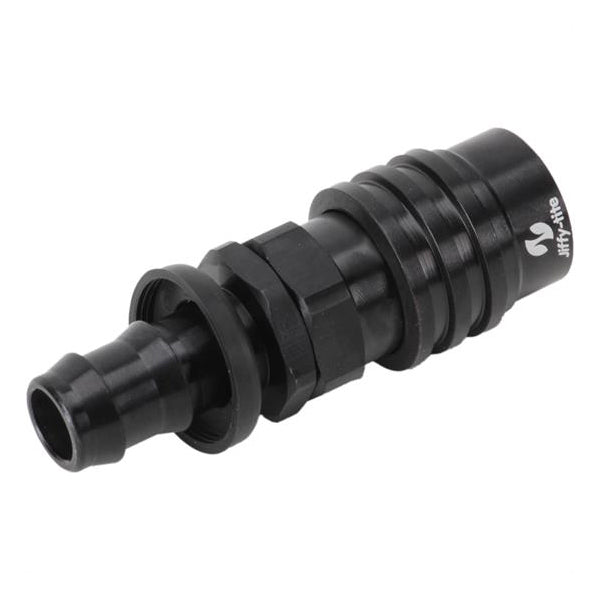 jiffytite 31508PJ #8 AN Push Lock Hose End Valved (Black)