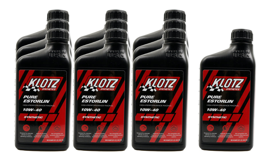 Klotz Oil KE-940 Pure Estorlin Synthetic Oil 10w40 Case 10x1 Qt