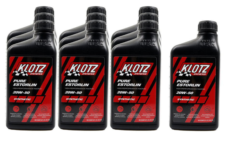 Klotz Oil KE-950 Pure Estorlin Synthetic Oil 20w50 Case 10x1 Qt