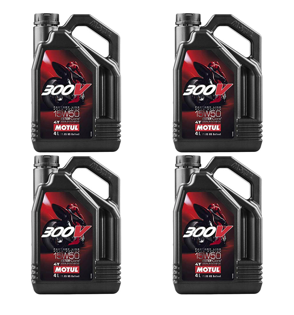 Motul 104129 300V 15w50 Factory Line Racing Oil Case 4x4L