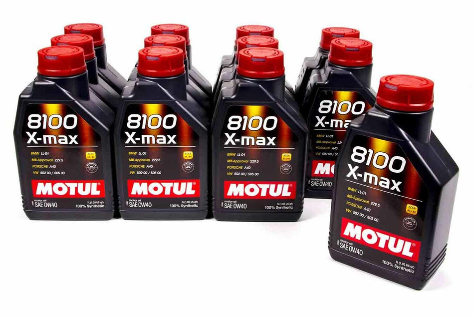 Motul 104531 8100 0w40 X-Max Oil Case 12x1 Liter