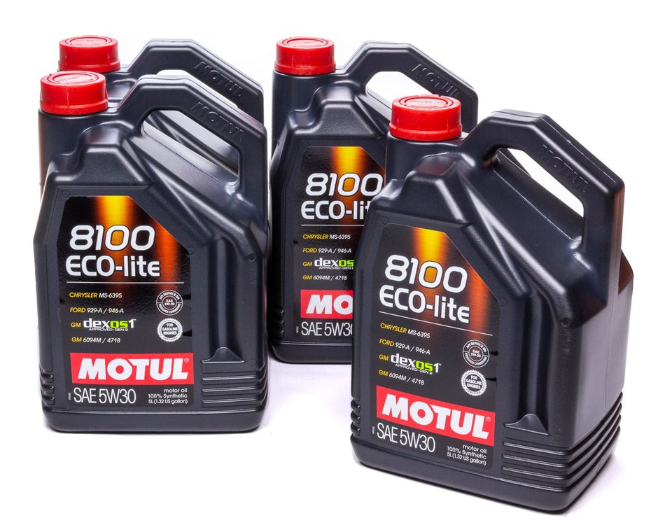 Motul 108214 8100 Eco-Lite 5W30 Case 4 x 5 Liter  Dexos1