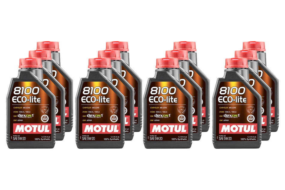 Motul 109102 8100 5w20 Eco-Lite Oil Case 12 x 1 Liter Dexos