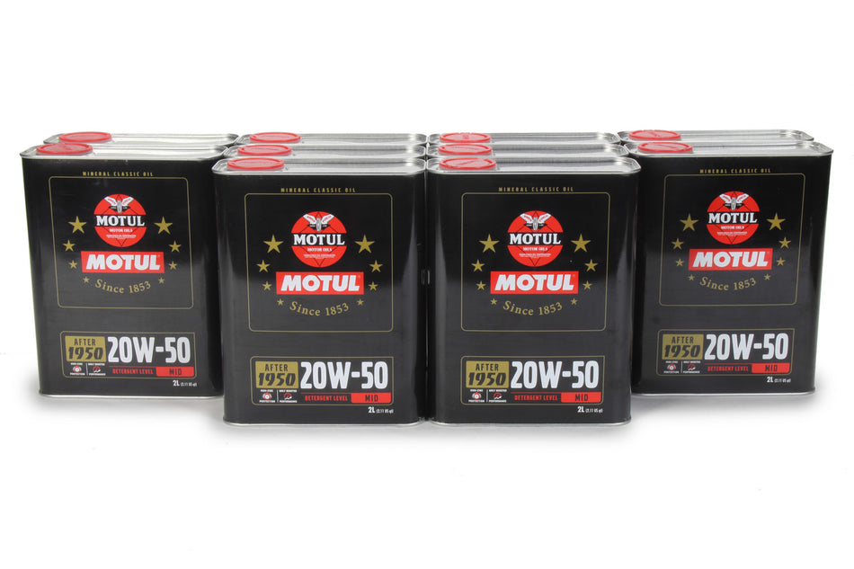 Motul 110621 Classic Performance Oil 20w50 Case 10 x 2 Liter