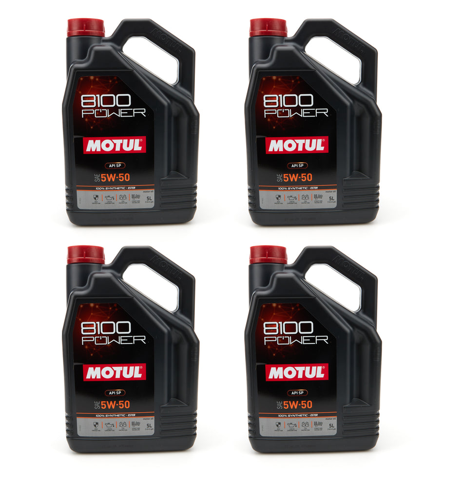 Motul 111812 8100 Sport Power 5W-50 Case 4 x 5 Liter