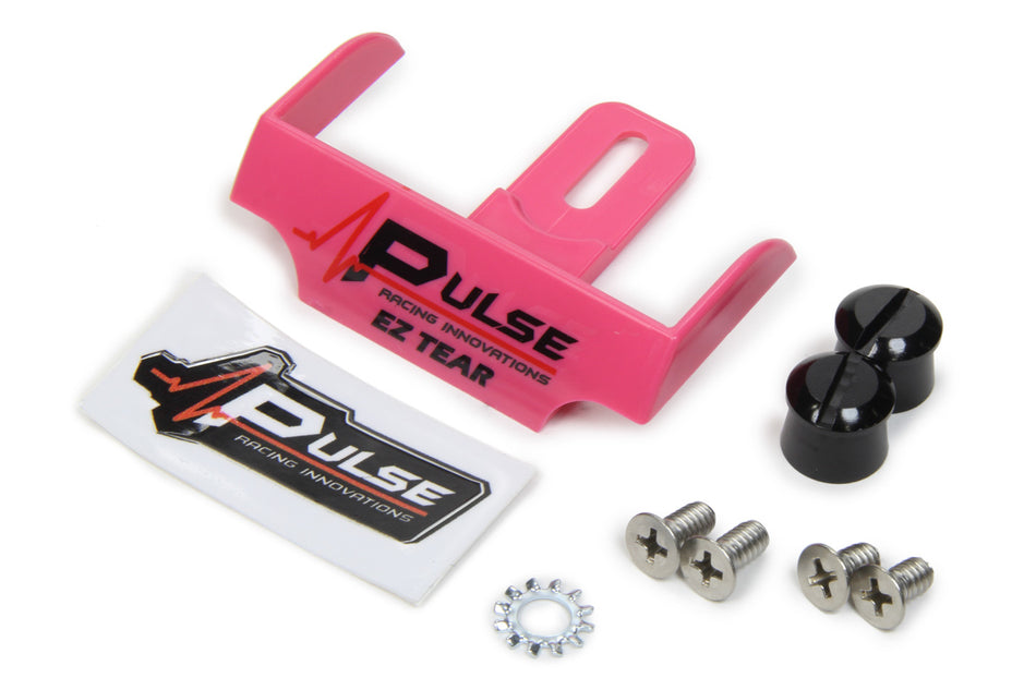 Pulse Racing Innovations EZTB102PNK EZ Tear Pink w/ Black Tear Off Post