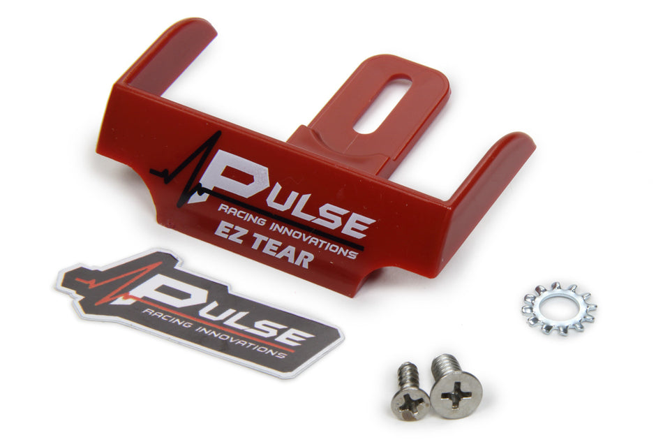 Pulse Racing Innovations EZTS101R EZ Tear Shield Mounted Red