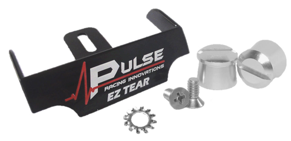 Pulse Racing Innovations EZTS102BKP EZ Tear Black w/ Silver Tear Off Post