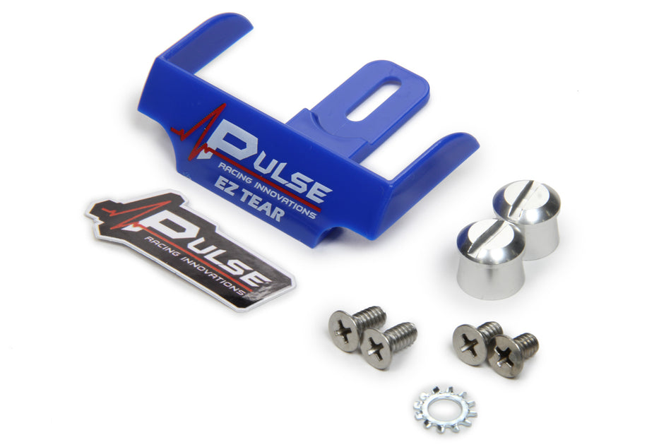 Pulse Racing Innovations EZTS102BLP EZ Tear Blue w/ Silver Tear Off Post