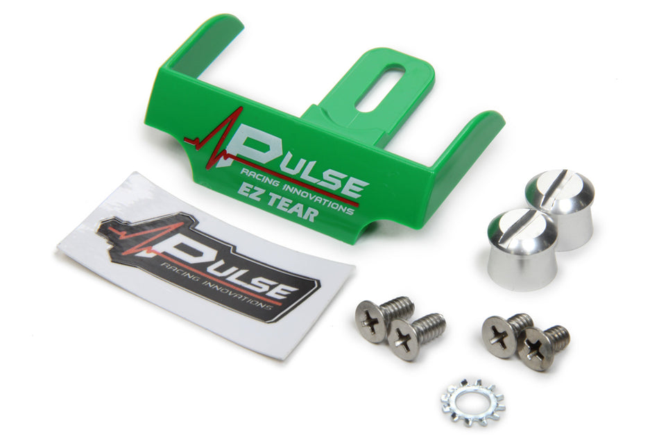 Pulse Racing Innovations EZTS102GRP EZ Tear Green w/ Silver Tear Off Post