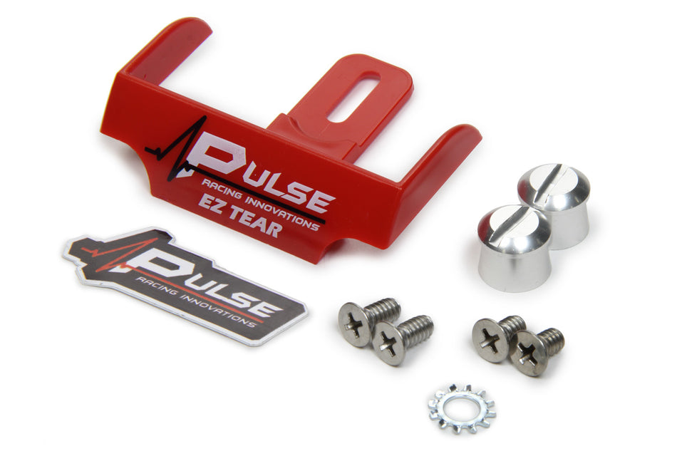 Pulse Racing Innovations EZTS102RP EZ Tear Red w/ Silver Tear Off Post