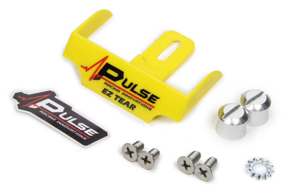 Pulse Racing Innovations EZTS102YLP EZ Tear Yellow w/ Silver Tear Off Post