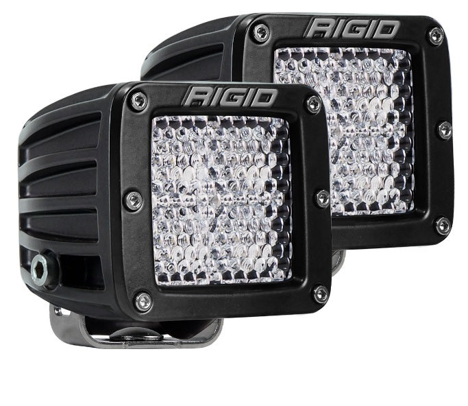 RIGID Industries 202513 LED Light Pair Dually-Diffused Pattern