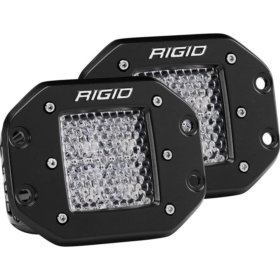 RIGID Industries 212513 LED Light D-Series Pro Diffused Flush Mount Pr.