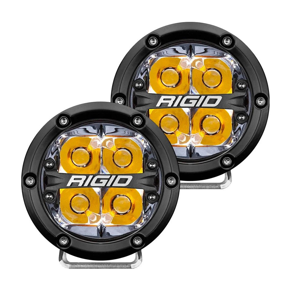 RIGID Industries 36114 LED Light 360 Series 4in Amber Spot Beam Pair