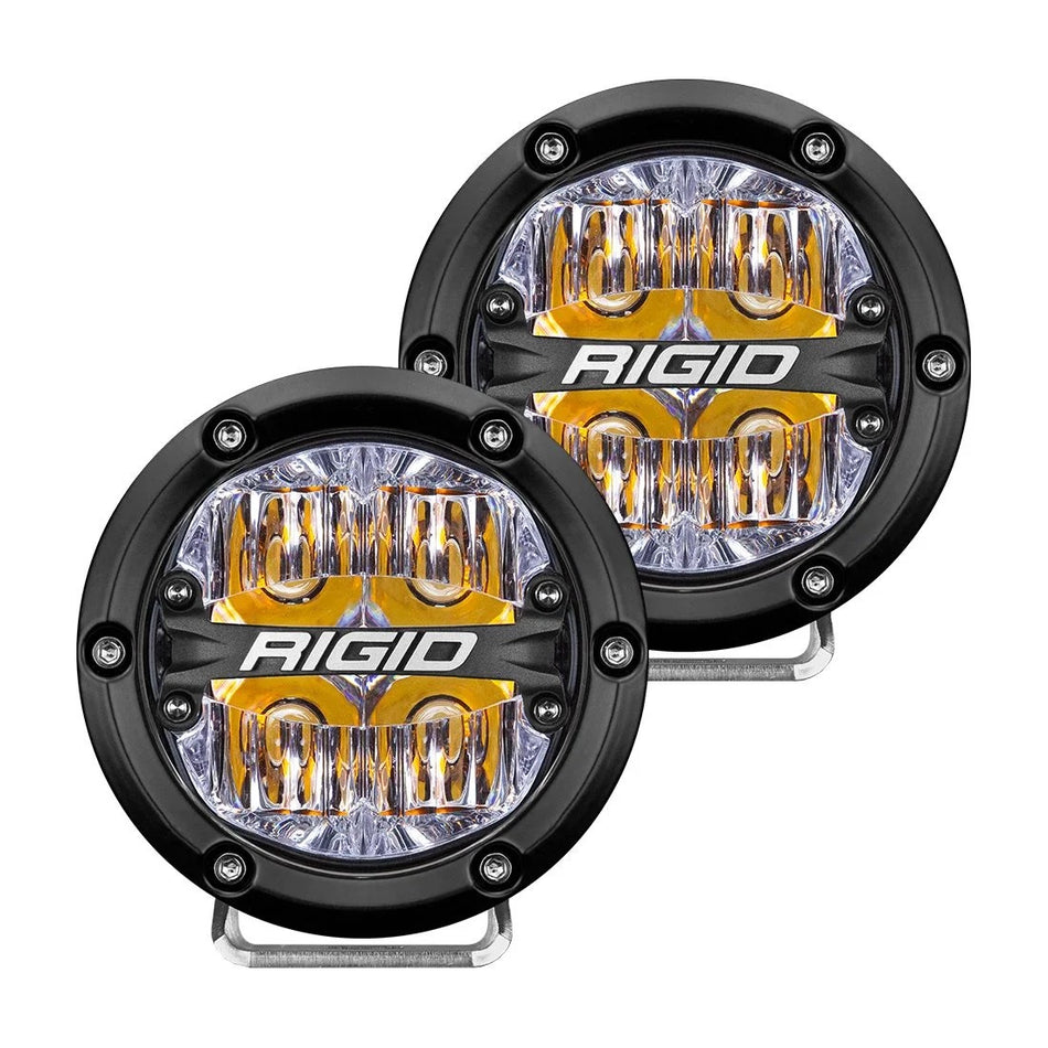 RIGID Industries 36118 LED Light 360 Sereis 4in Amber Drive Beam PAir