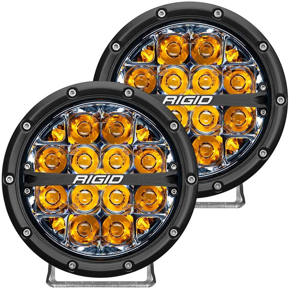 RIGID Industries 36201 LED Light 360 Series 6in Amber Spot Beam Pair