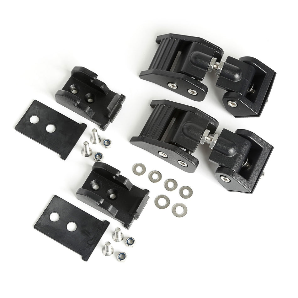 Rugged Ridge 11210.27 Hood Latches Textured Bl ack 18- Jeep Wrangler JL