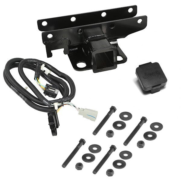 Rugged Ridge 11580.52 Receiver Hitch Kit Jeep Logo 07-18 Jeep Wrangler