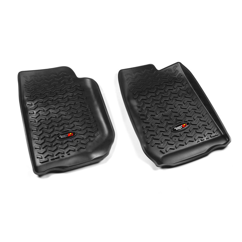 Rugged Ridge 12920.01 Floor Liners Front Black 07-13 Jeep Wrangler