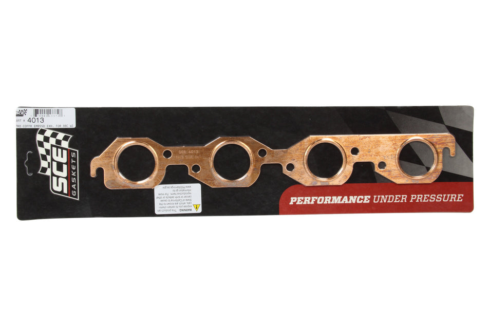 SCE Gaskets 4013 1.875 Dia. BBC Copper Embossed Exhaust Gasket