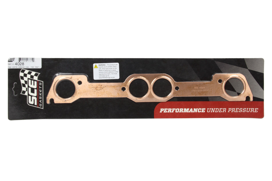 SCE Gaskets 4028 Pontiac Copper Exhaust Gaskets