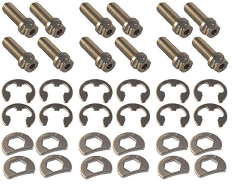 Stage 8 8951 S/S Header Bolt Kit - 6pt. 3/8-16 x 1in (12)