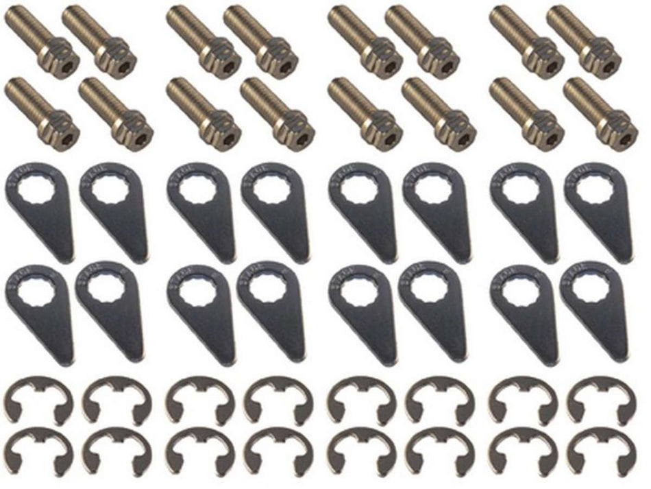 Stage 8 8952 S/S Header Bolt Kit - 6pt. 3/8-16 x 1in (16)