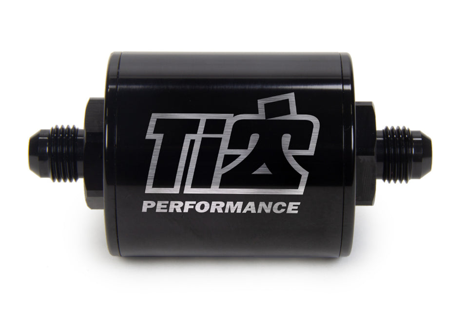 TI22 Performance TIP5526 6 AN Fuel Filter Short Style 100 Micron Black