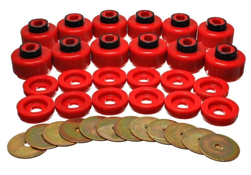 Energy Suspension Body Mount Set - Red