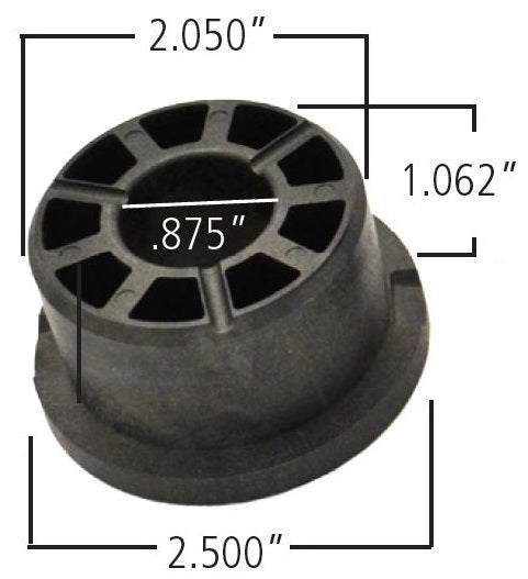 Delrin Control Arm Bushing  2.5" Large OD  2.05" Small OD  .875" ID  1.312" OAL