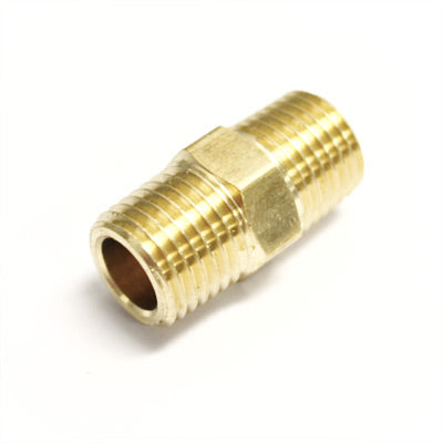 Airline Fitting  Nipple. 1/4" NPT X 1" Long With Hex