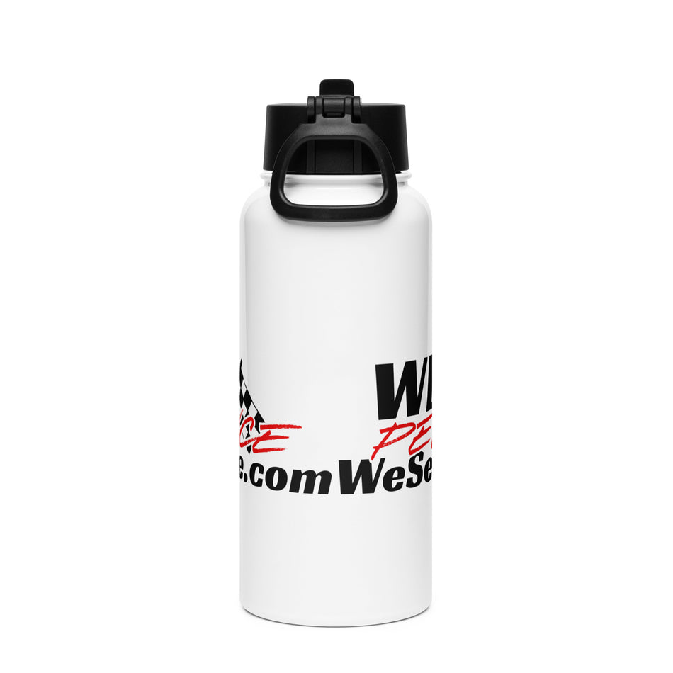 WeSellPerformance Stainless Steel Water Bottle with Straw Lid - White